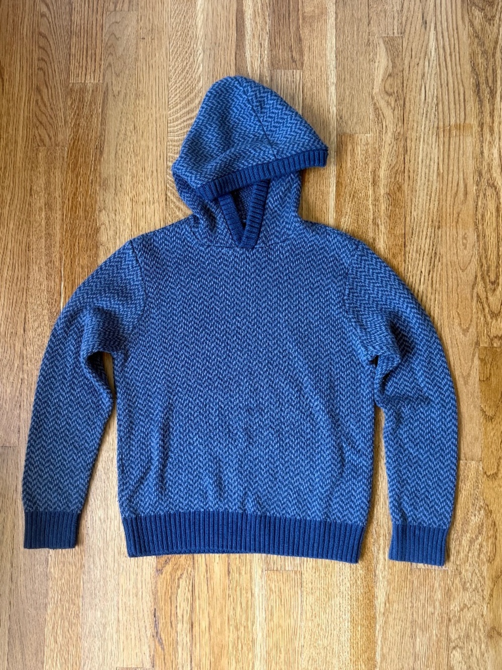 Abercrombie Boys Knit Hoodie, Navy, Size 11/12